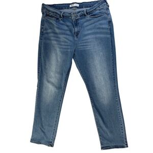 Signature by Levi Strauss Mid-Rise Straight Leg Jeans Women's W34 L30 Blue Denim